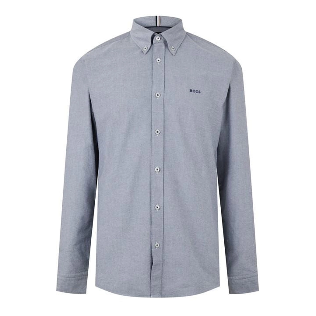 Hugo Boss H-Roan-Bd-E-C1-243 10261879 01 Plain Shirt Mens - Blue